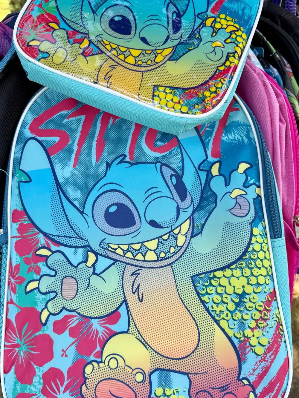 Stitch backpack with matching lunch bag